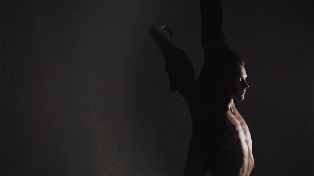 Artistic photo of Evgeny Ganeev in a contemporary dance movement