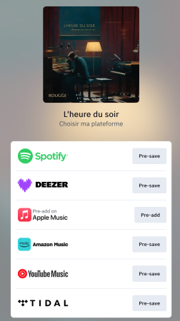 Access Rougge's latest EP "L'heure du soir" through this smart link
